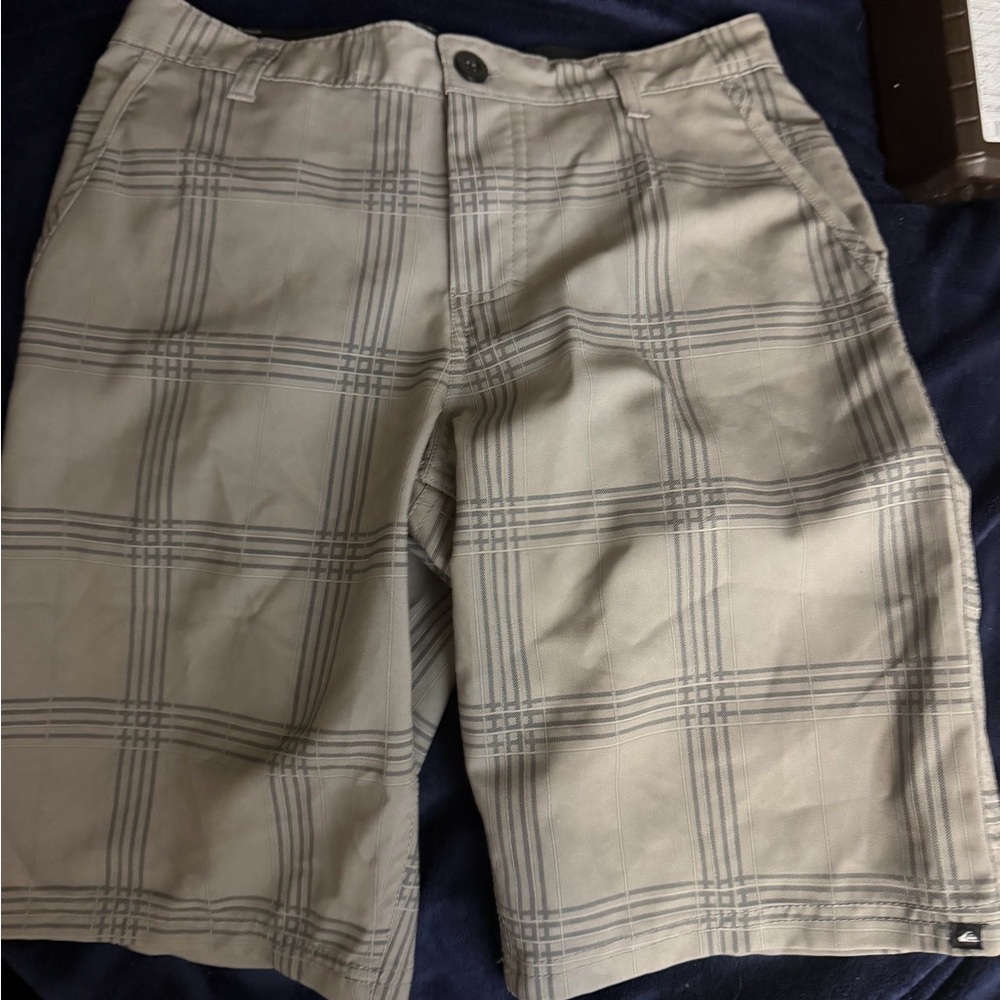 Quiksilver Men's Tan Plaid Shorts
